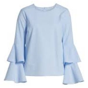 NWT-Chelsea28 Bell Sleeve Poplin Top - Size SMALL